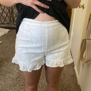 White Lace Shorts